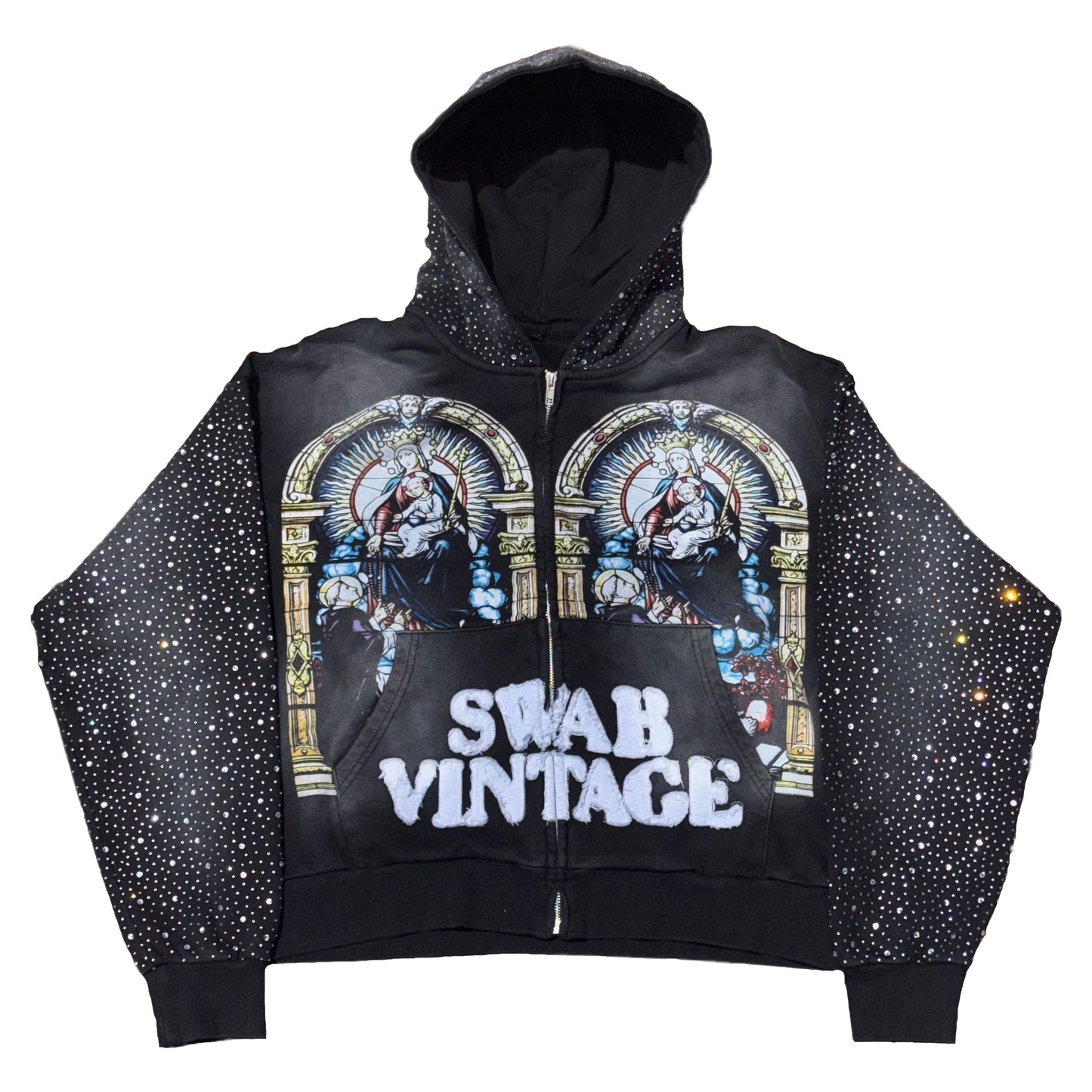 "Saints in the Stars" Rhinestone Zip