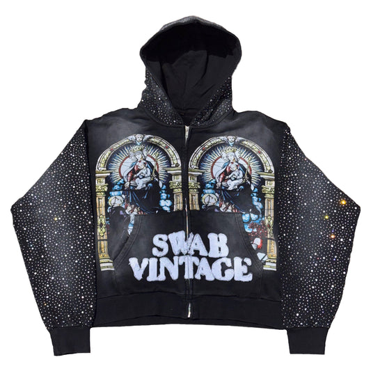 "Saints in the Stars" Rhinestone Zip